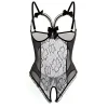 Lace Crotchless Open Cup Bodysuit - Image 6